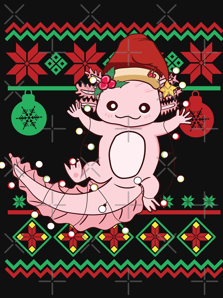 Xmas Axolotl Christmas Sweater by PrinChic!