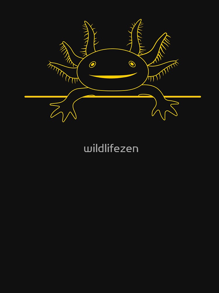 Axolotl Chill Yellow by wildlifezen