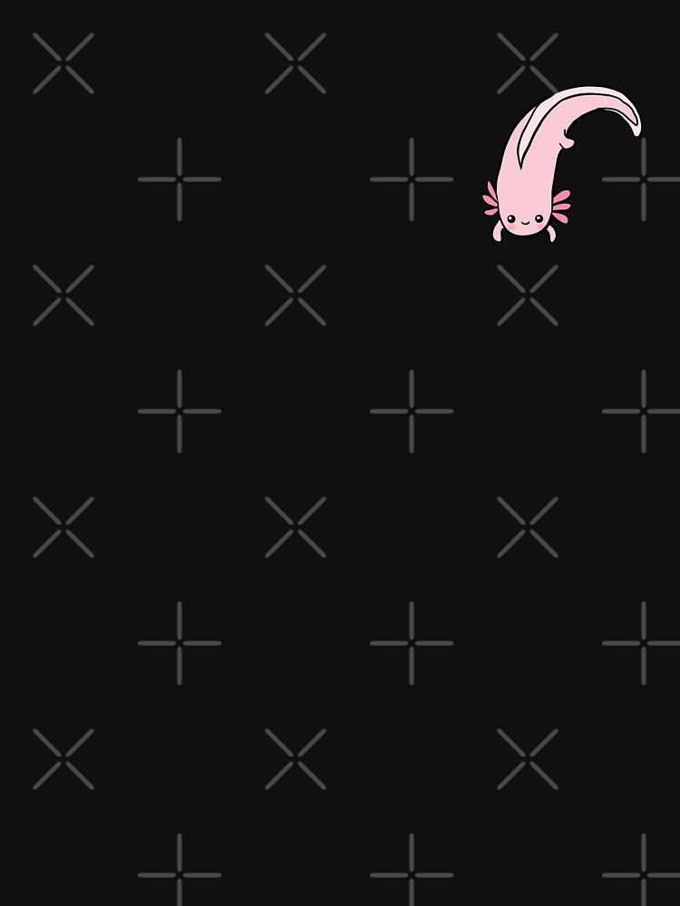 Adorable pink axolotl illustration by Yarafantasyart