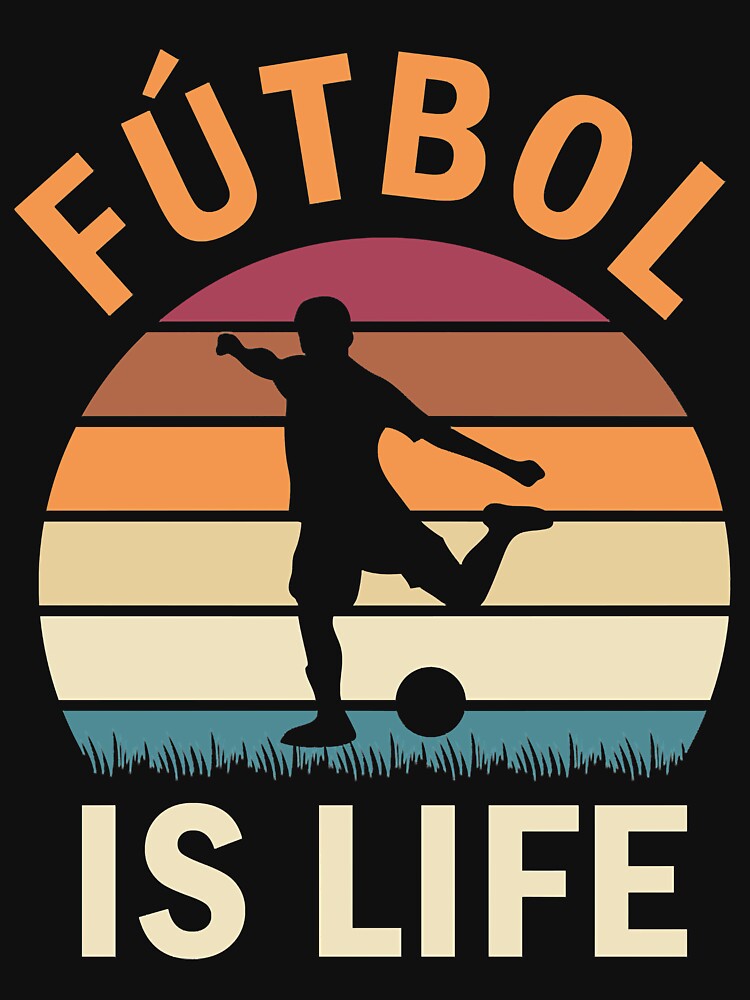 Fútbol Is Life Football and Soccer Lover Vintage Retro Sunset Essential by DustanCaviness