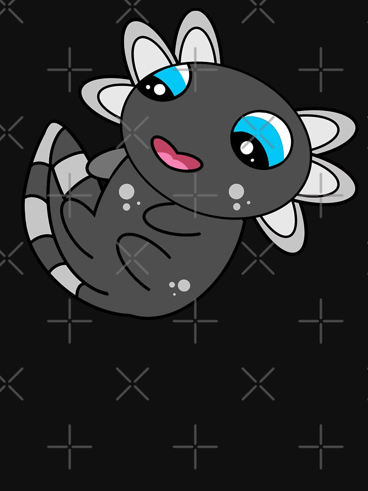 Cute Baby Black Axolotl by eternallygifted