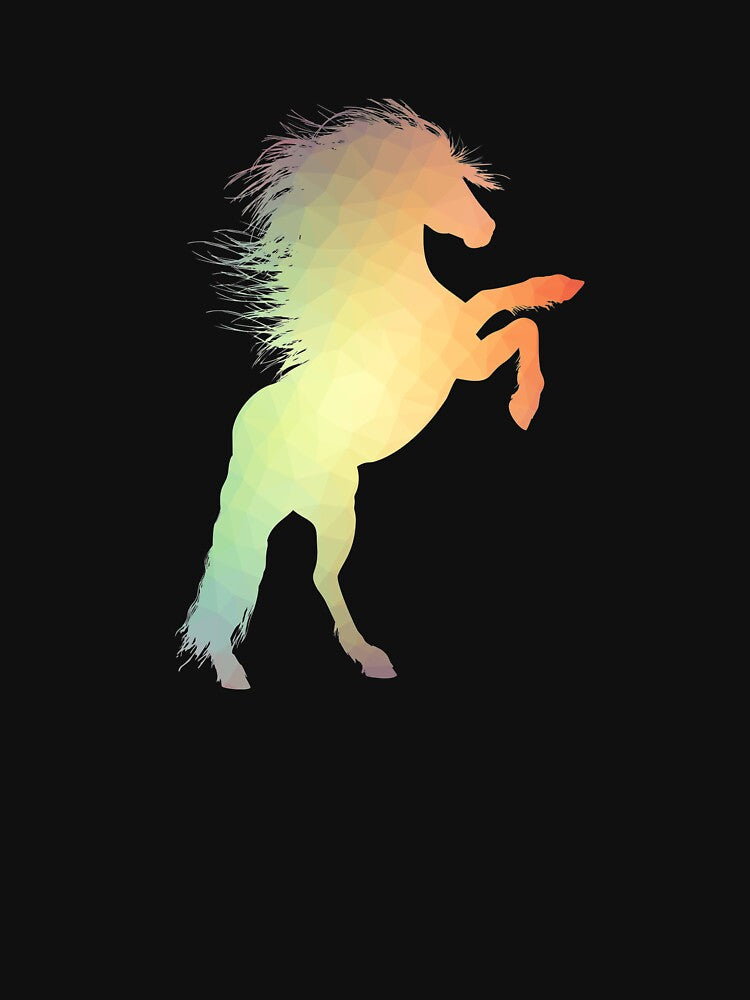 Colorful Horse on hind legs Shirt by Dan66