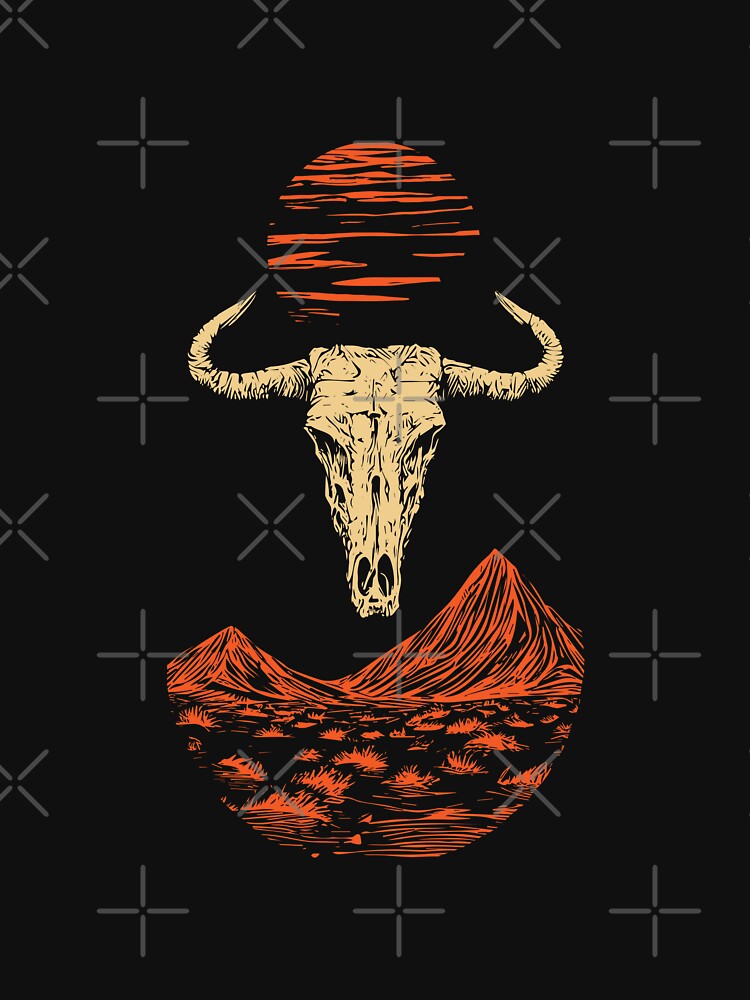 Buffalo Skull Skeleton under Desert Sun by Gonza643