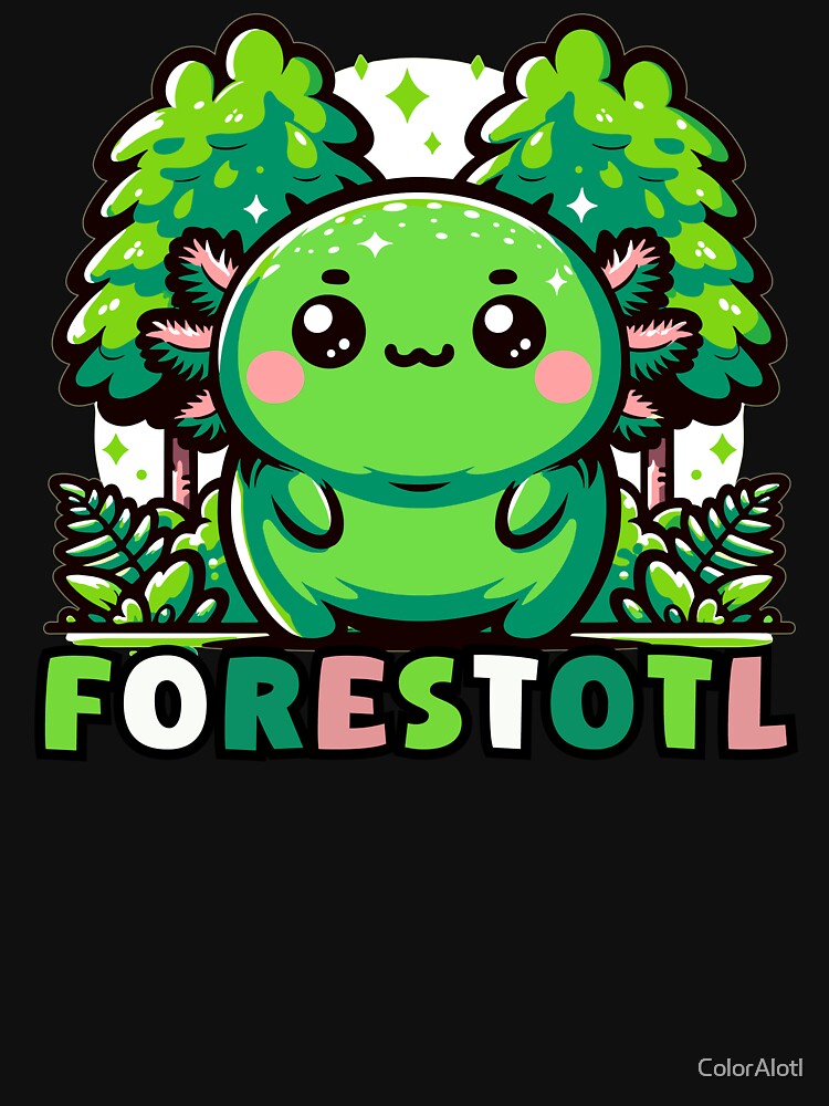 Axolotl in wild: Cute Fat Kawaii Green gfp Axolotl puns by ColorAlotl