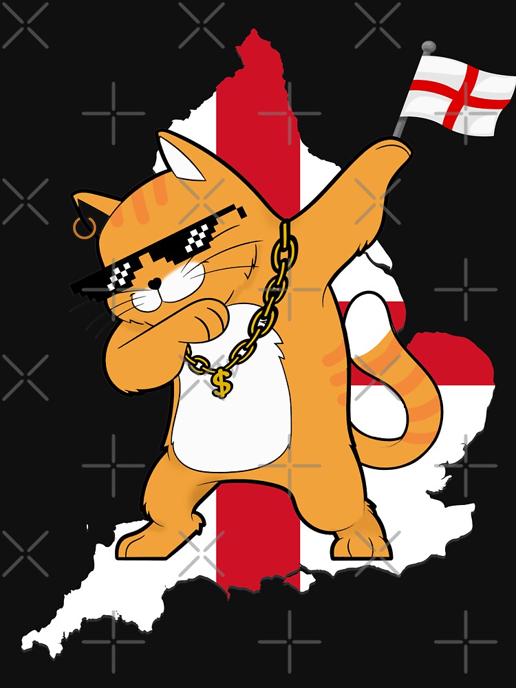 Cool Dabbing Cat - England Soccer by Georgy09