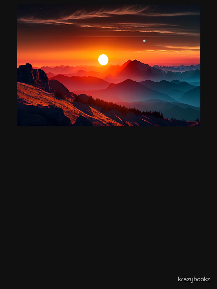 View of the Stunning Sunset from Mountains by krazybookz
