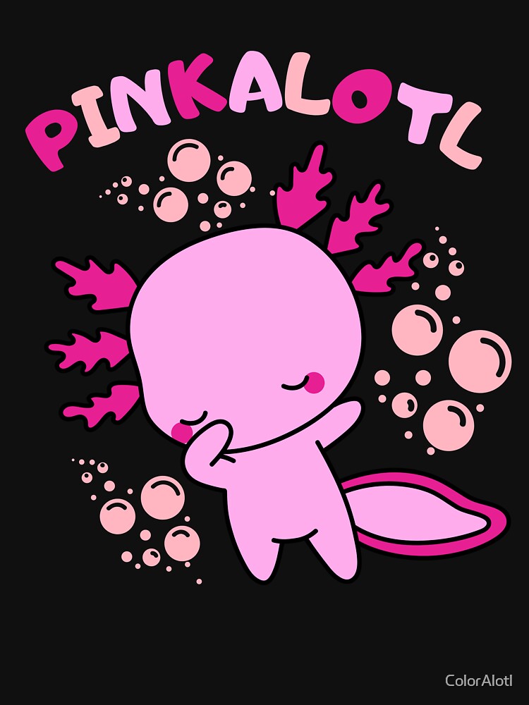 Cute cartoon pink Axolotl baby pun by ColorAlotl