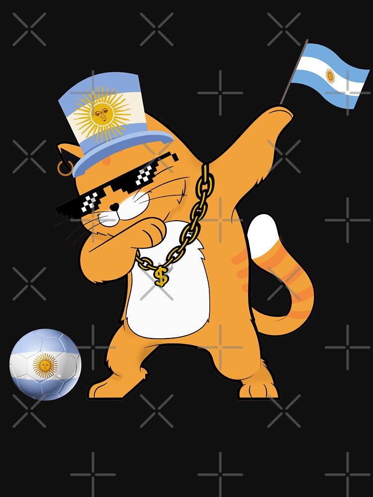 Cool Dabbing Cat - Argentina Soccer by Georgy09