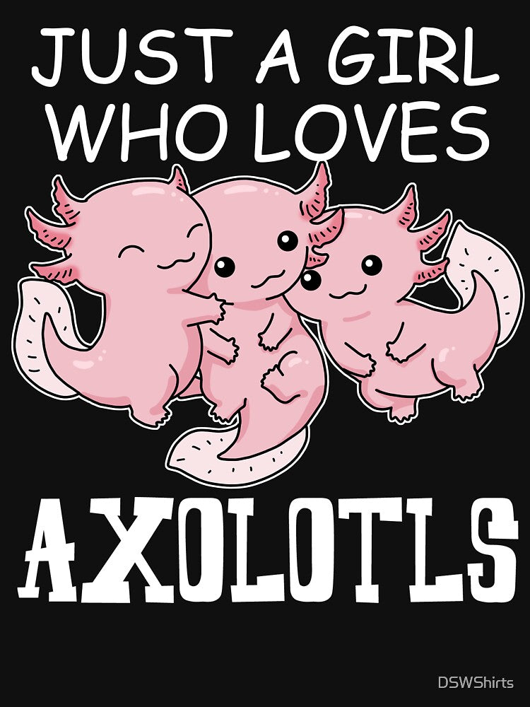 Axolotl Shirt Kids Kawaii Axolotl Gift Girls Women Axolotl by DSWShirts