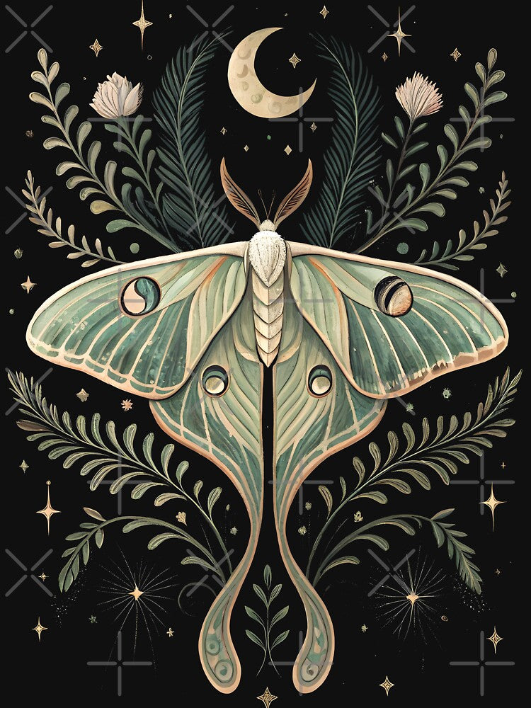 Psychedelic Luna Moth Oracle by SolombraArt