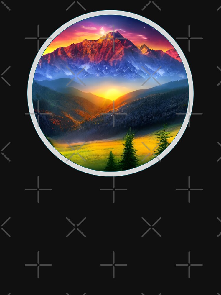 Mountain Sunset Artwork by The Love Quill
