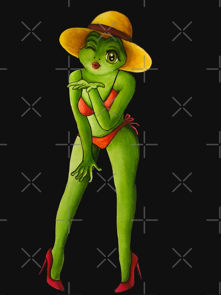 Watercolor sexy frog by Designs1279