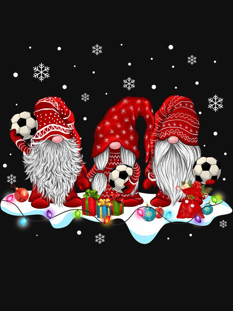 Funny Xmas San.ta Red Gnomes Soccer Team G.nome Christmas Sports Lovers by fashionbug1