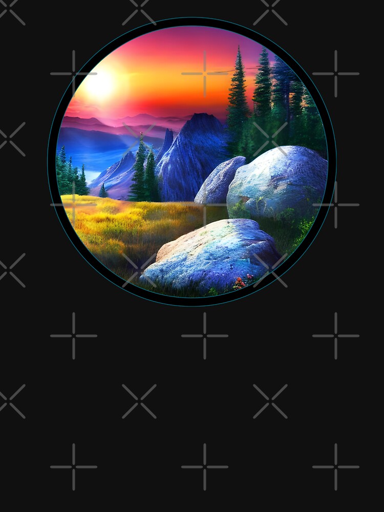 Mountain Sunset Background by The Love Quill