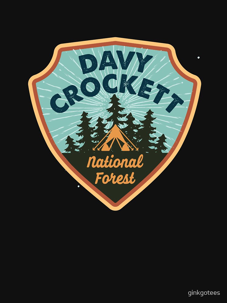 Davy Crockett National Forest shirt, sticker, gift (III) by ginkgotees