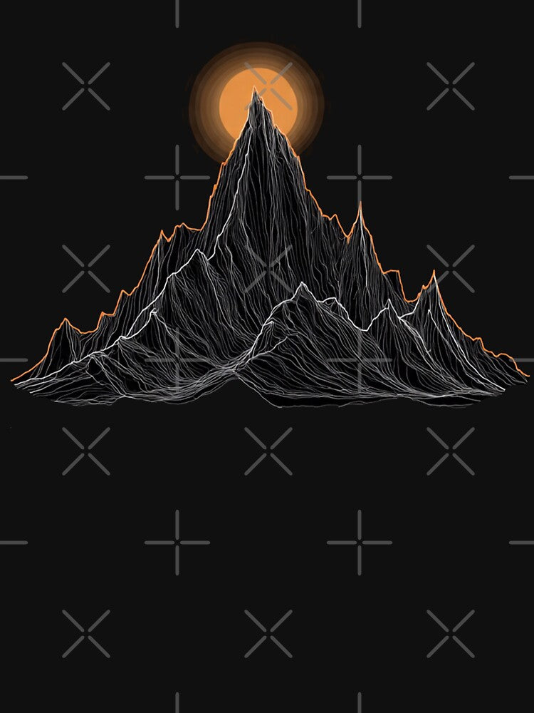 Soundwave Mountain Sunset by PixelQ
