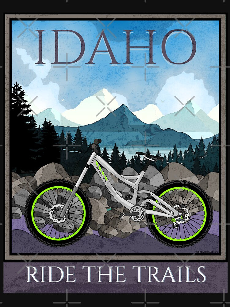 Mountain Biking - Ride Idaho by Rich Summers Art