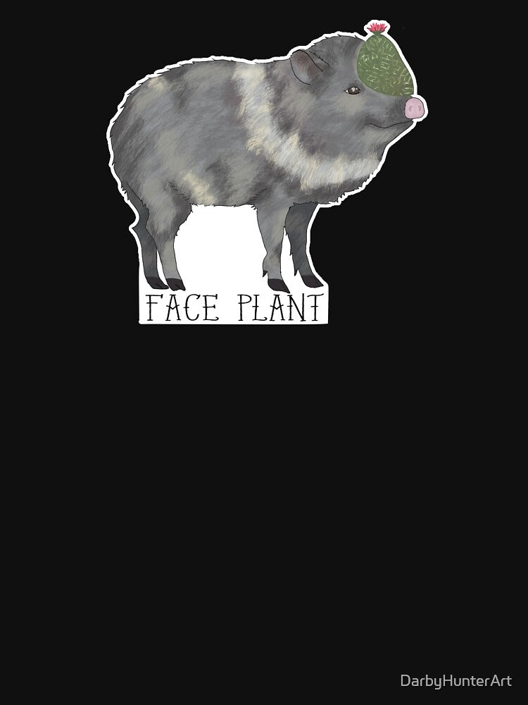 Javelina face plant , funny pun by DarbyHunterArt