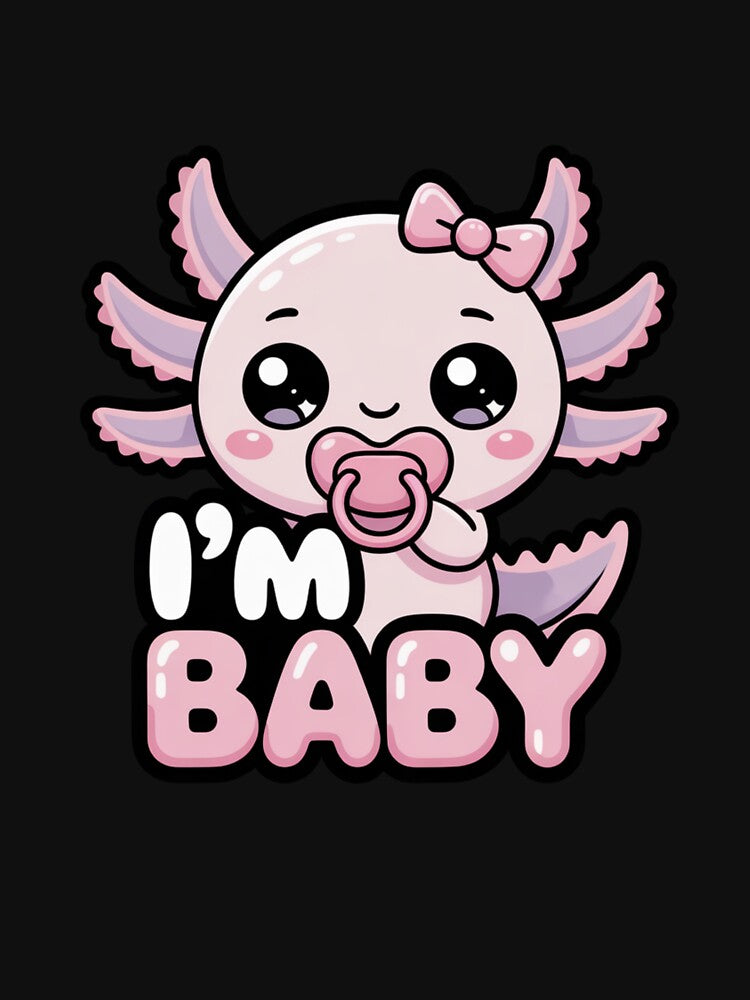 I'm Baby - Cute Axolotl Pink Bow Kawaii Sticker by Ashley critters