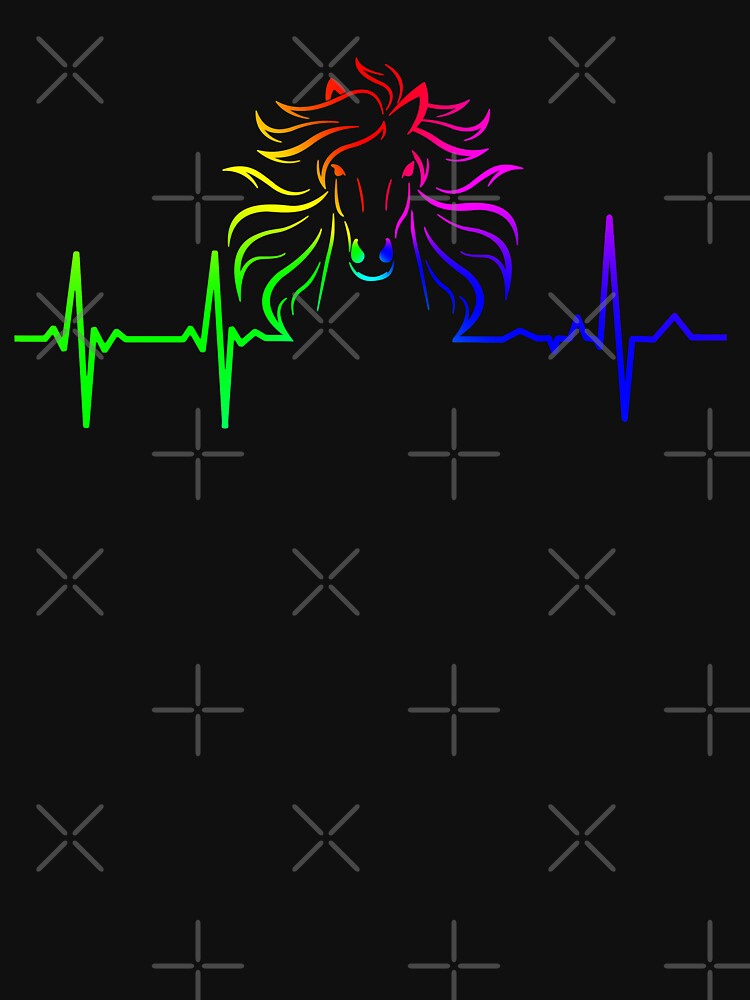 Rainbow Horse Heartbeat Equestrian by Sleazoid