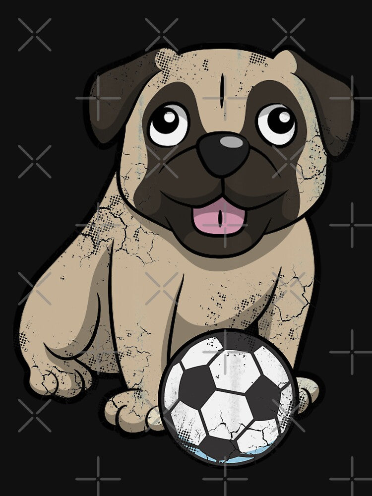 Pug Soccer Player by frittata