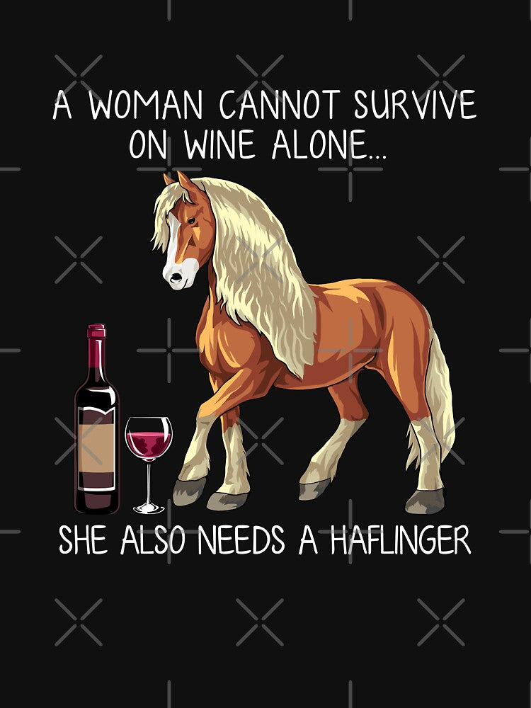 Haflinger horse and wine funny horse by TeeDoozy