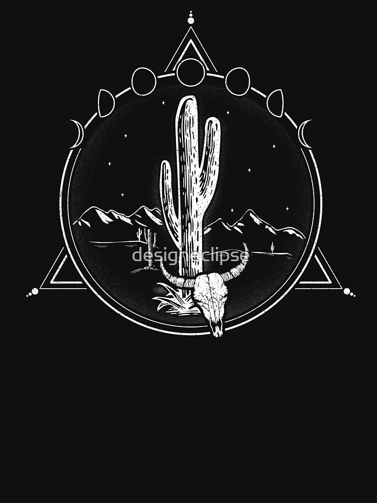 Desert Moon Phases Landscape by designeclipse