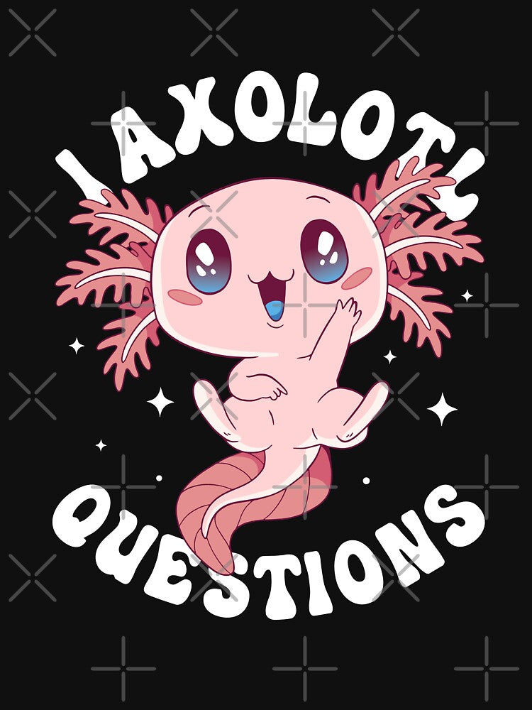 Kawaii I Axolotl Questions Funny Axolotl Lover Cute Axolotl by lanynx design