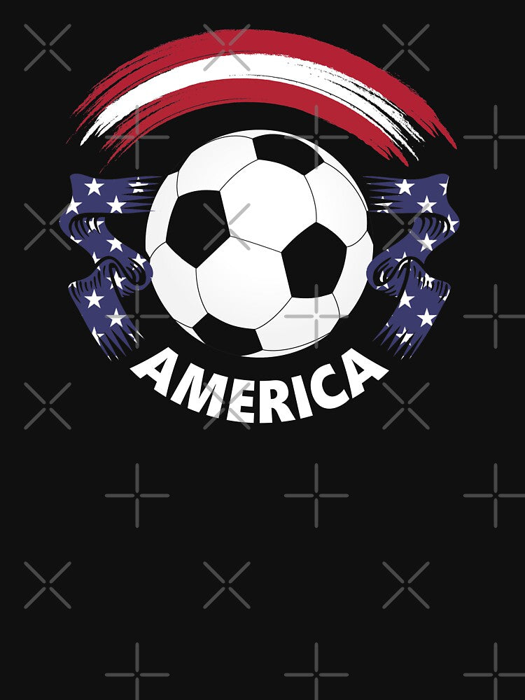 USA Football  Soccer Fan American Flag by ockshirts