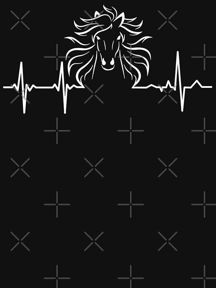 Horse Shirt For Girls - Horse Heartbeat by Sleazoid