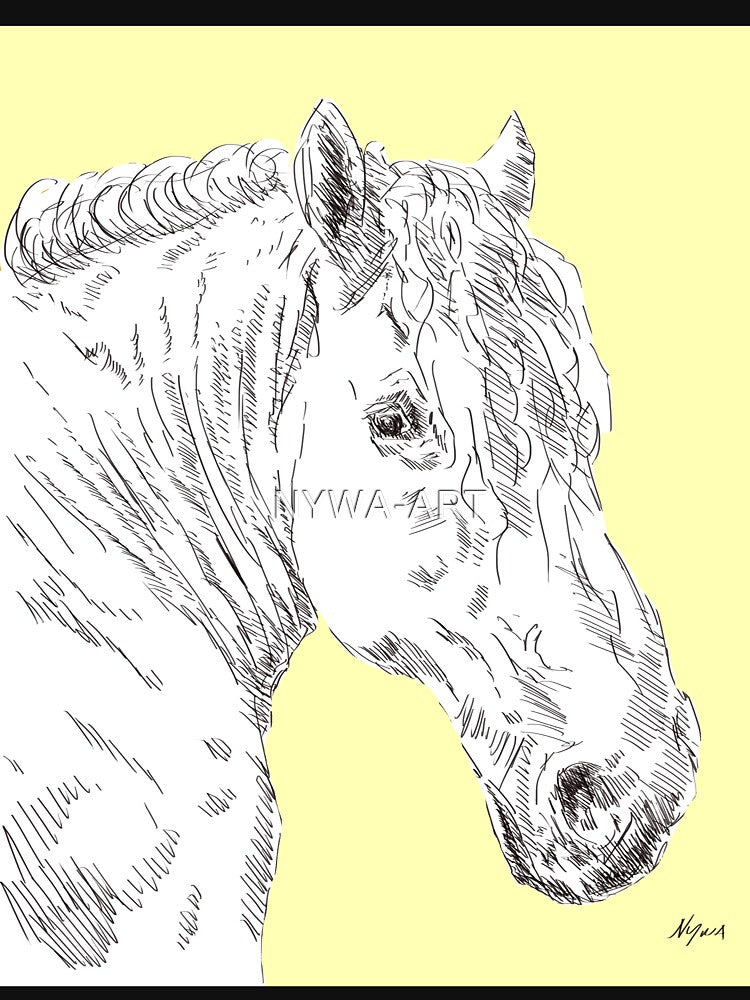 Horse light yellow by NYWA-ART