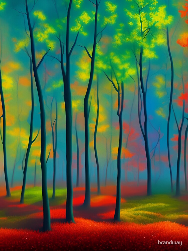 Trees in a colorful forest by brandway
