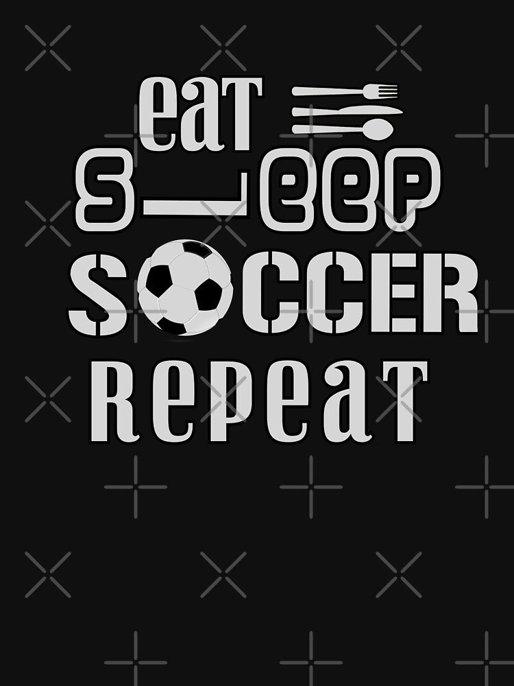 Eat Sleep Soccer Repeat by teebubbleshop