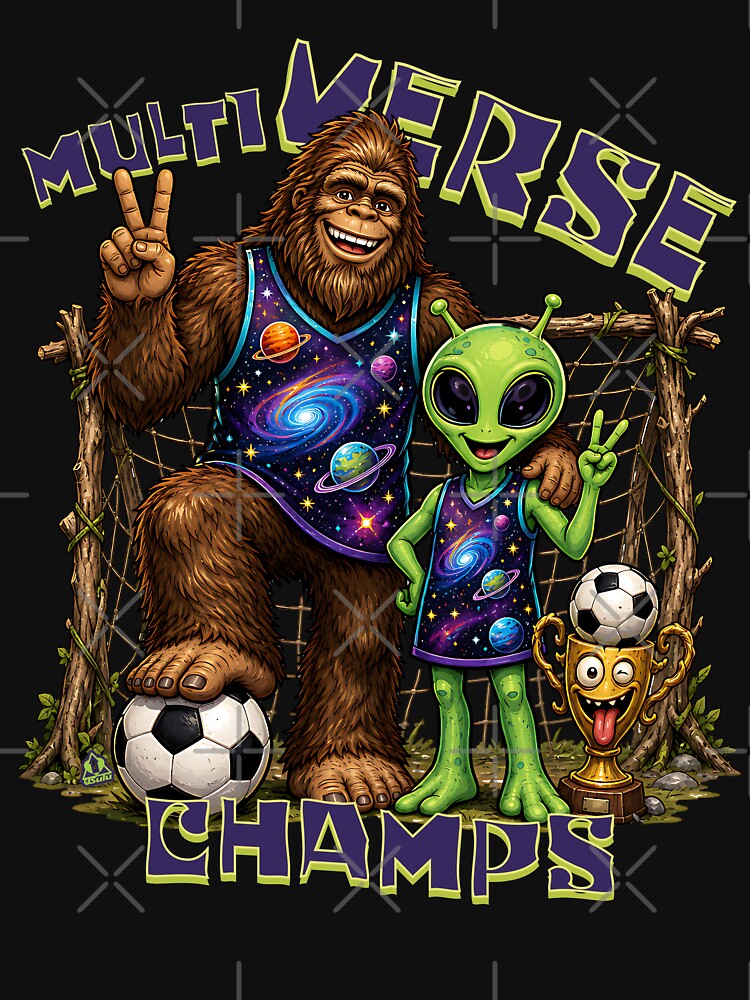 Soccer Multiverse Champs Bigfoot and Alien by ej-sulu
