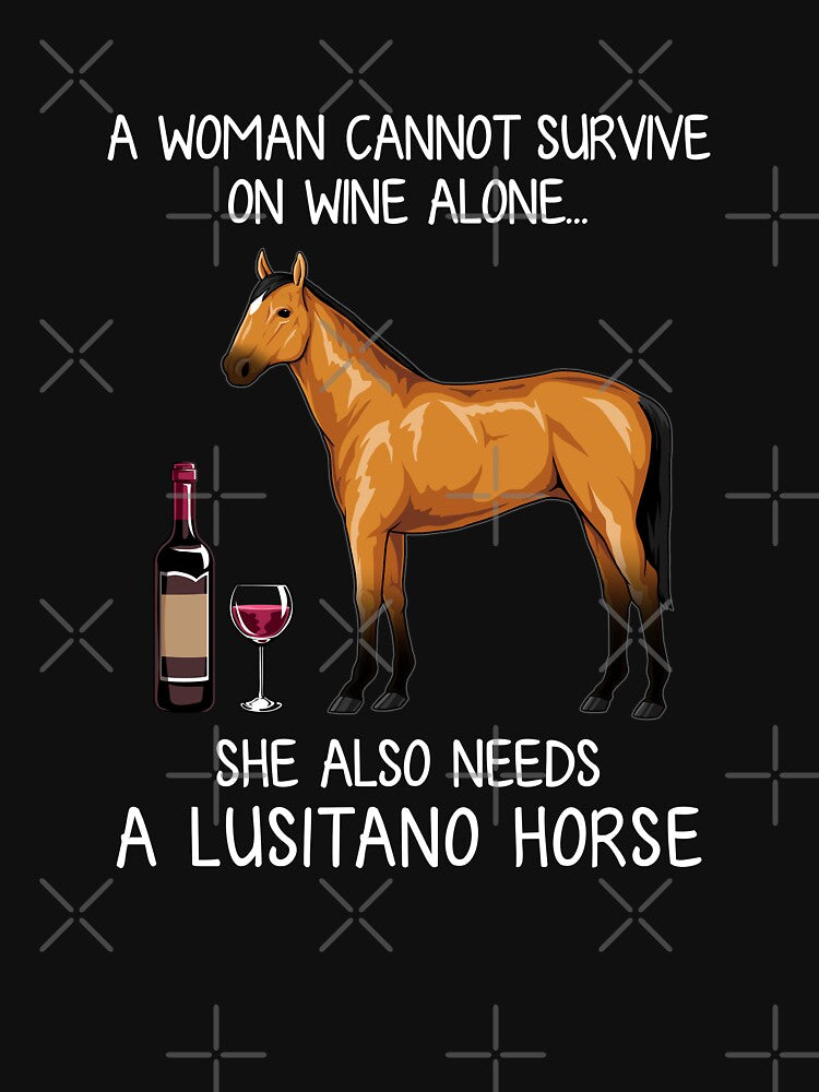 Lusitano horse and wine funny horse by TeeDoozy
