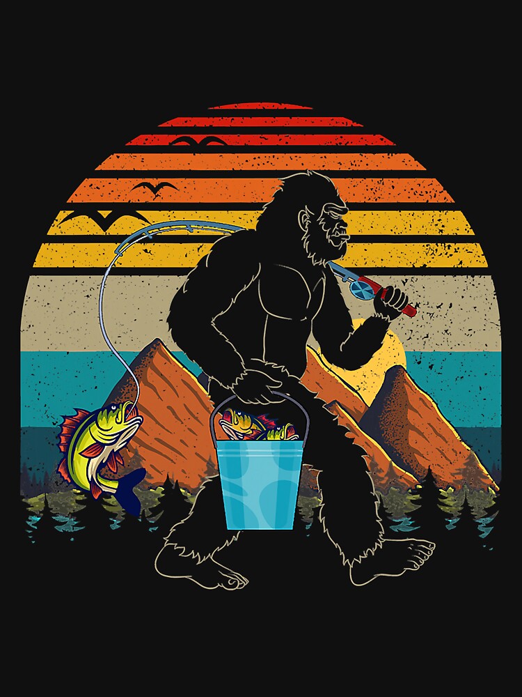 Vintage Bigfoot Fishing Night by YesterDayCheck
