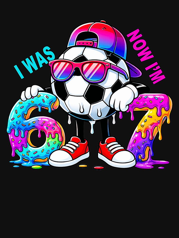 I Was 6 Now I'm 7 Seventh Birthday Soccer Fan Boy by QuentinHarrow