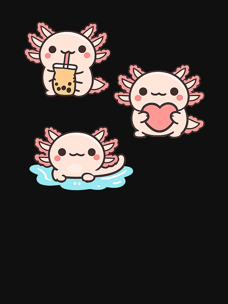 Three Axolotl, three atmospheres: matcha, love, and tranquility. by Ach&Koor