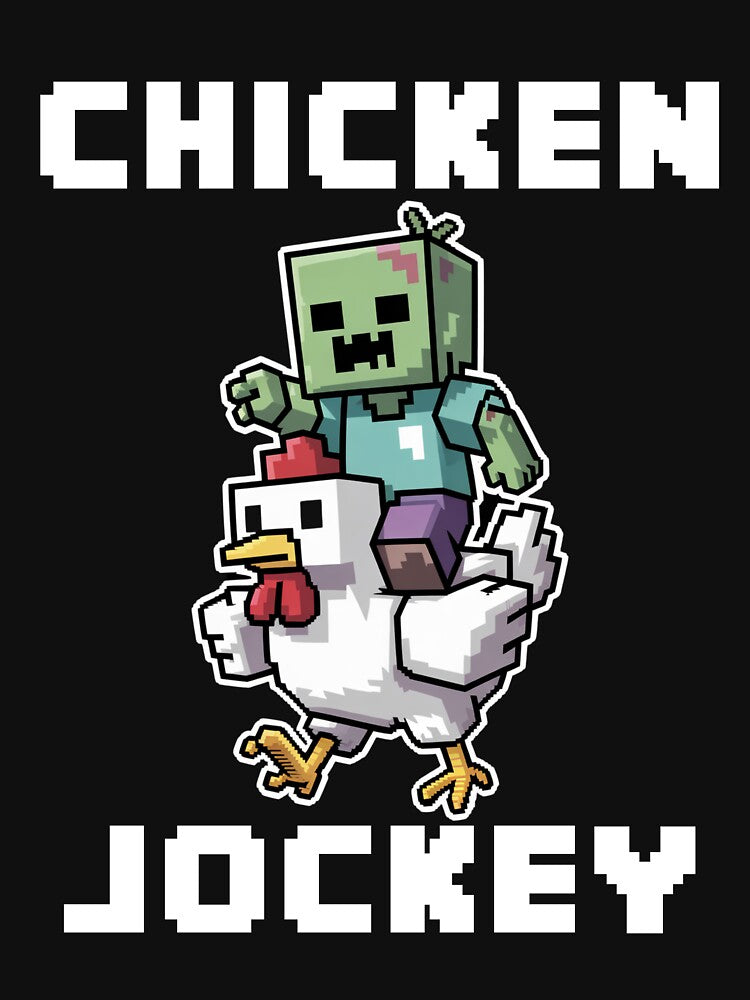 Chicken Jockey Pixel Funny by shopytee ⭐ ⭐ ⭐ (11k)