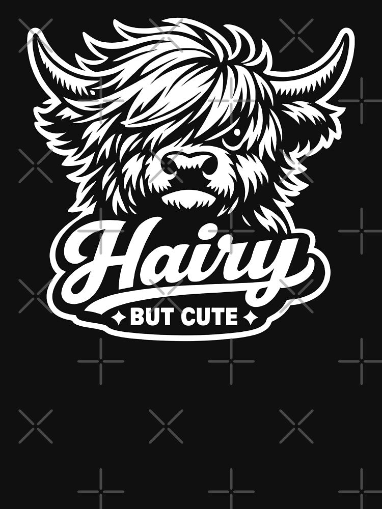 Fluffy Highland Cow Shirt – Hairy Scottish Cow Portrait by WAUZ
