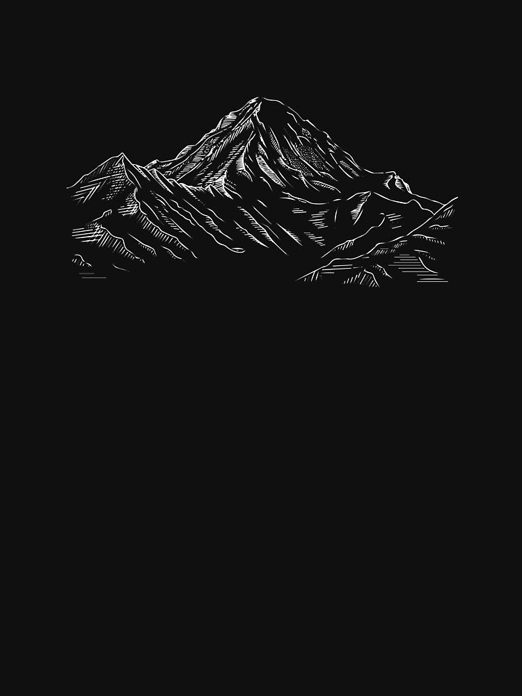 Mountain Artwork - Line Art of K2 Mountain in Pakistan Hiker by farhanhafeez