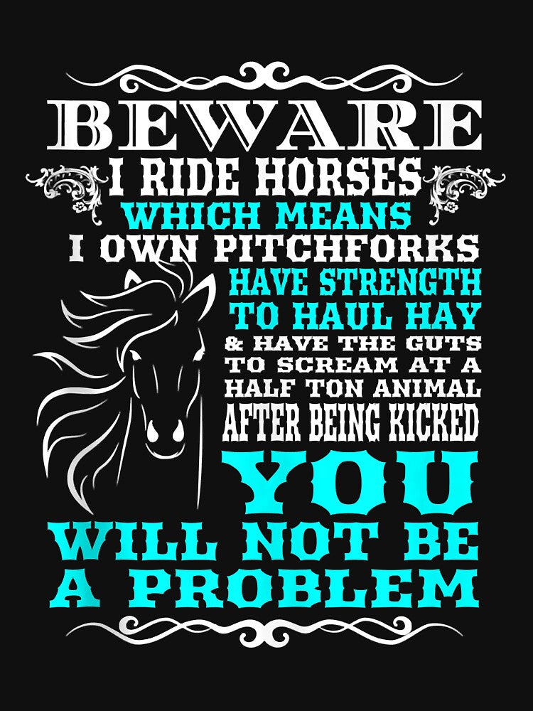 Beware I Ride Horses Shirt Funny Horse Gift Horse Lover Tank Top by doria7fjly