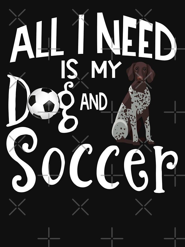 German Shorthair Pointer Dog And Soccer by tncgifts