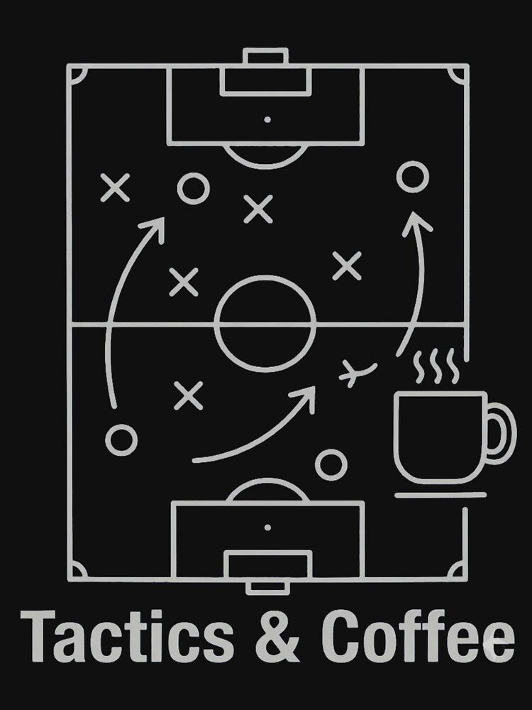 Tactics & Coffee Funny Soccer Coach Playbook by RoyalDeluxGo