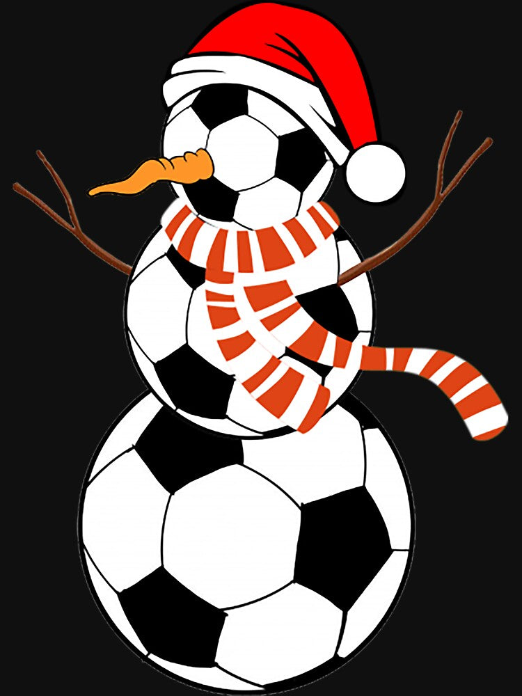 Christmas Soccer Ball Snowman Santa by bostons2001