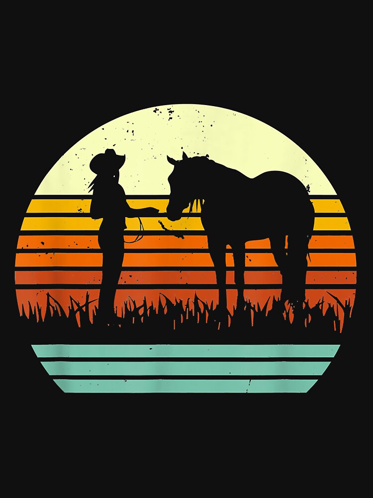 Western Halter Horse Retro Sun Style by doria7fjly