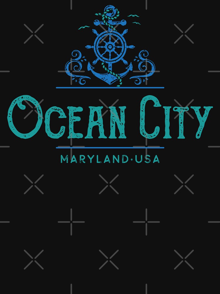 Ocean City Maryland Vintage Nautical Design by Futurebeachbum