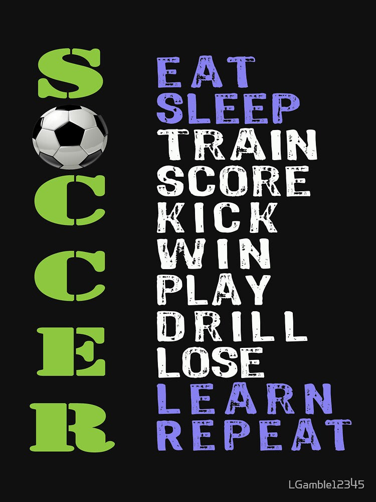 Awesome Boys Soccer Gift Design   Eat Sleep Soccer Repeat by LGamble12345