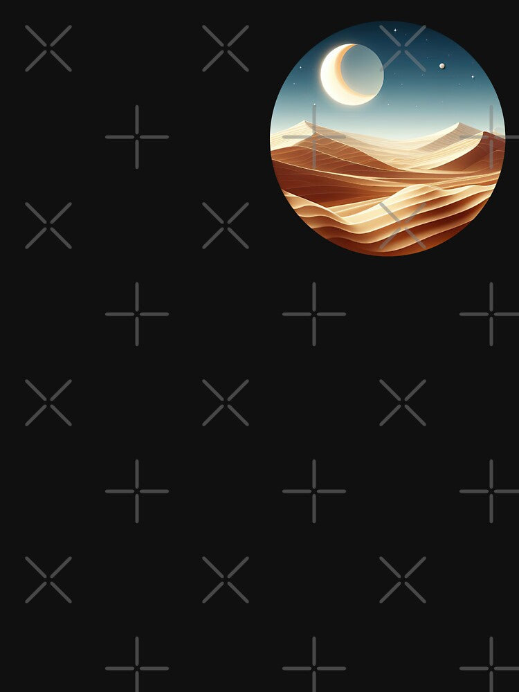 Moonlit Desert Dunes: Tranquil Shadows in the Sands by ArtfulWeave