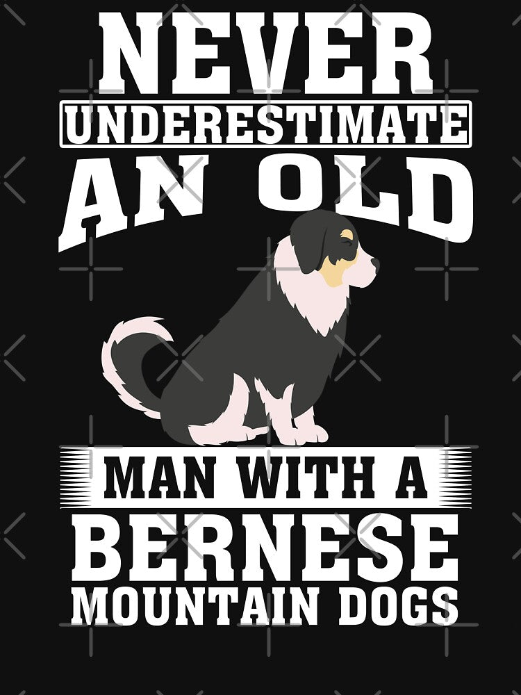 Never Underestimate an Old Man with Bernese Mountain Dogs by CosmoKitsch